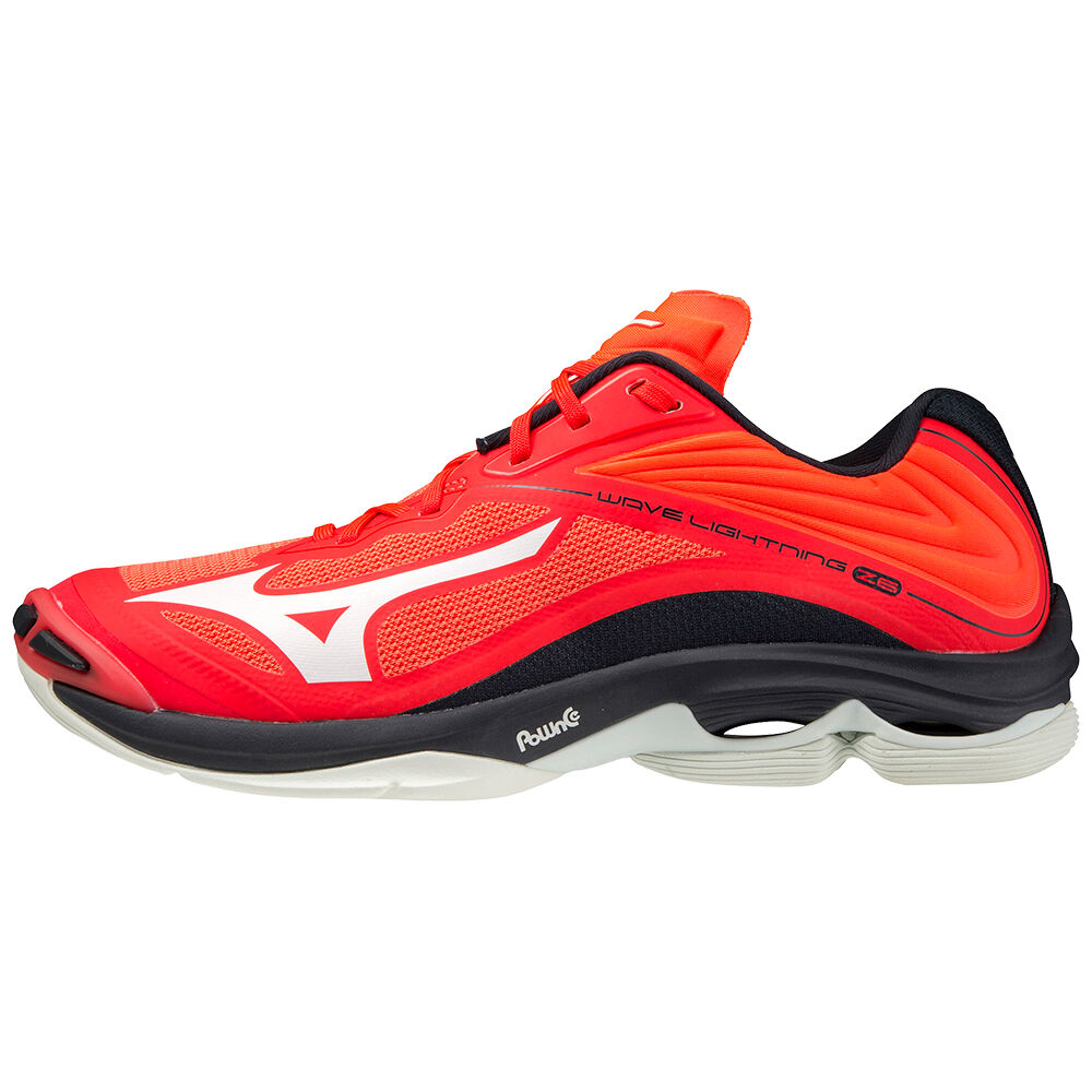 Mens Mizuno Wave Lightning Z6 Volleyball Shoes Orange/White/Blue Philippines (YDBVEN394)